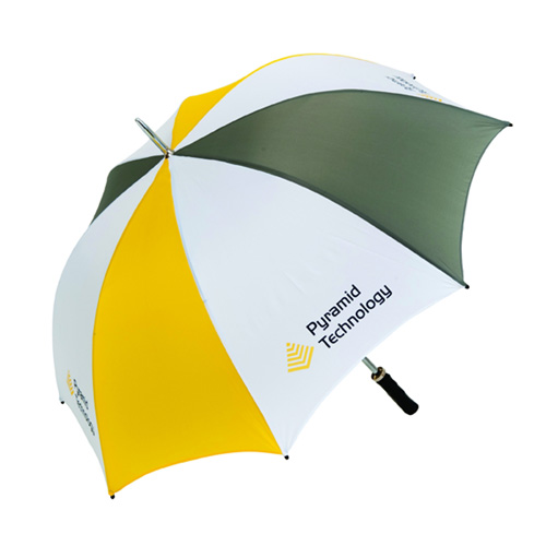 Multi-Color Advertising Umbrella - Yellow, Green and White